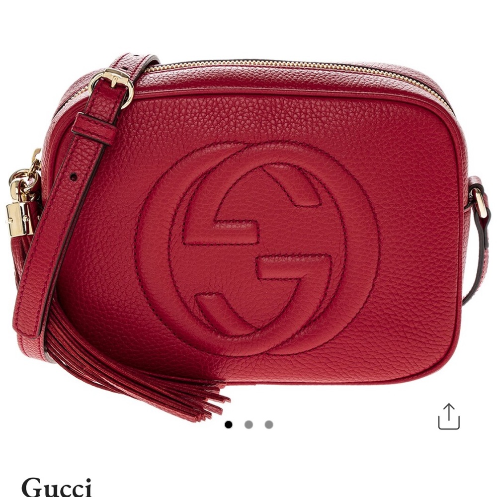 Gucci Red Leather Crossbody Bag